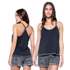 Pijama de Mujer Musculosa con Breteles y Short Rayado