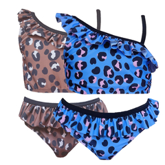 Malla Bikini Animal Print con volados