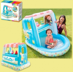 Inflable Casa De Juegos Y Pileta Inflable Con Soporte Helados Intex - tienda online