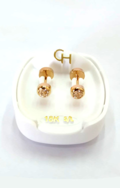 Abridor Oro 18k - Tubito con Cubic (CH-793)