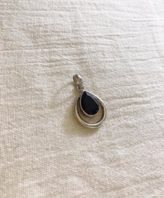 Dije Piedra Natural - Gota Obsidiana Azul