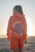 Hoodie naranja Flor Hawaiana en internet