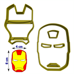 Cortantes Iron Man 6cm Fondant