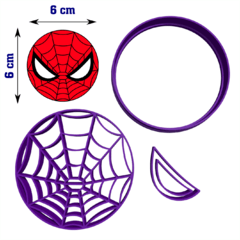 Cortantes Spiderman 6 cm Fondant