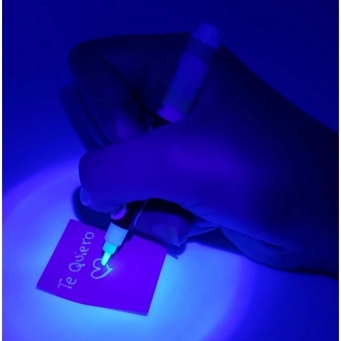 Bolígrafo tinta invisible reactiva a luz ultravioleta