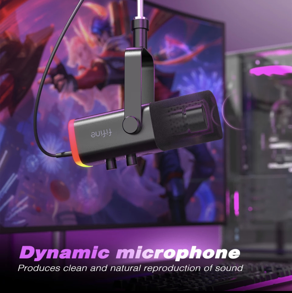 Fone De Ouvido Para Jogos Fifine RGB Dynamic Com Microfone Fones