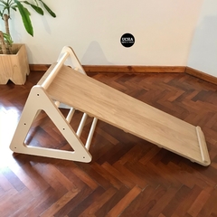 TRIANGULO + RAMPA/TOBOGAN + CUBO SIMIL MADERA - tienda online