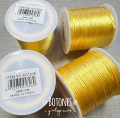 HILO DE SEDA AMARILLO ORO 1 MM - ROLLO 20 MT- (COD: 2431)