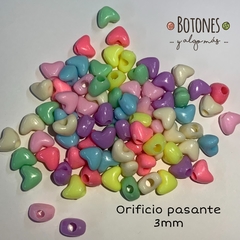 CUENTAS INFANTILES CORAZON- 14 MM (COD: 1904) - comprar online