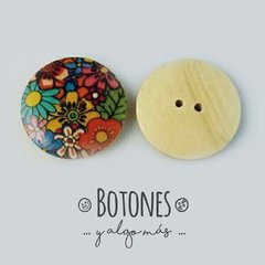 Botones diseño Flores - 18 mm (Cod:106)