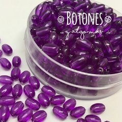 Bolita Oval Cristal Violeta -7mm-(Cod:800) - comprar online