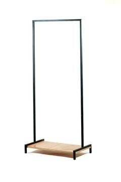 Perchero De Cano Cuadrado Con Base De Madera