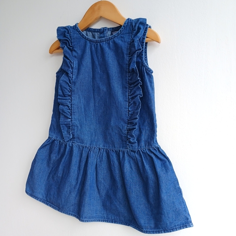 VESTIDO BABY GAP T.3 AÑOS JEAN VOLADOS - comprar online