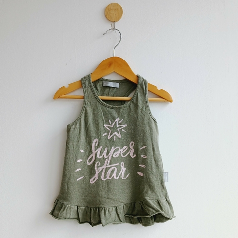 MUSCULOSA MIMO T.2 AÑOS VERDE SUPERSTAR