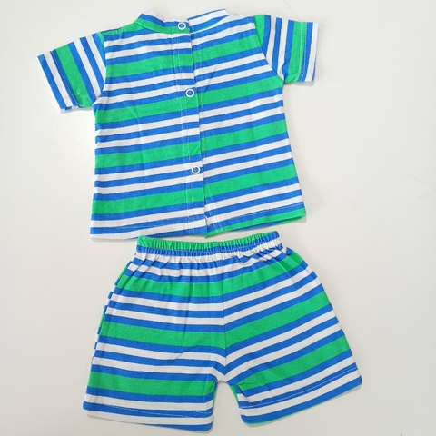 CONJUTNO SIN MARCA T.0-3 MESES REMER + SHORT RAYAS - comprar online