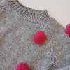 Sweater Zara T. 7 años gris lana pompón rosa - Eme de Mar
