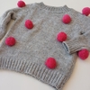Sweater Zara T. 7 años gris lana pompón rosa - comprar online