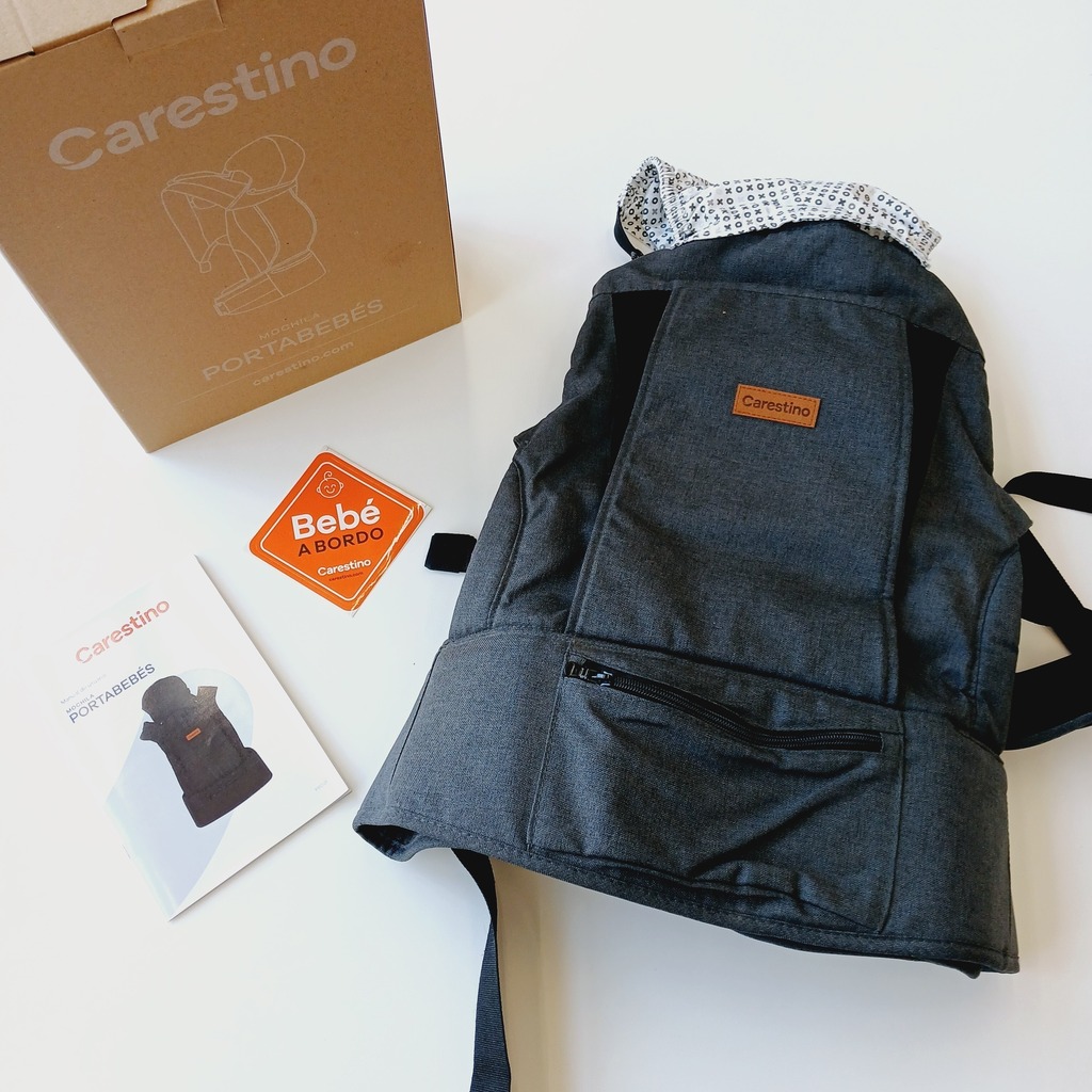 MOCHILA PORTABEBES CARESTINO GRIS OSCURO