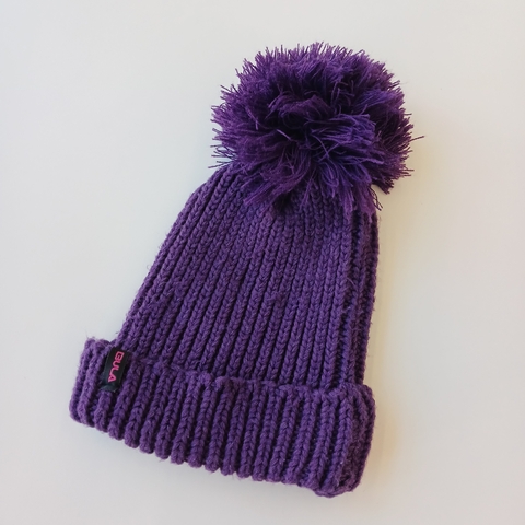 GORRO BULA LILA TEJIDO POMPON