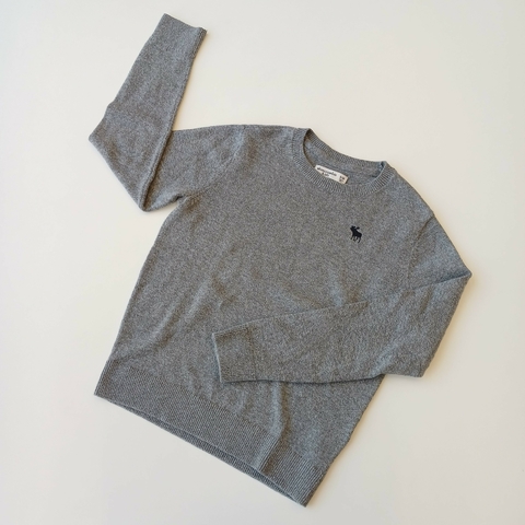 SWEATER ABERCROMBIE T. 9- 10 AÑOS GRIS