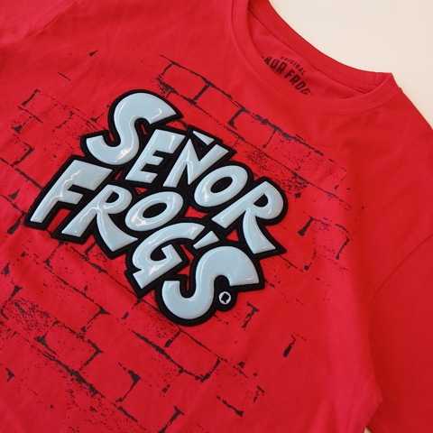 REMERA SEÑOR FROGS T. 8 AÑOS ROJA TEXTO 3D en internet