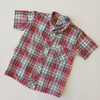 CAMISA OZBECK T. 8 AÑOS CUADROS ROJA VERDE M/L