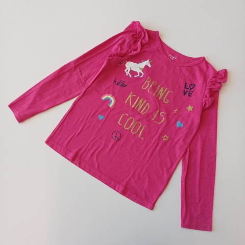 REMERA CARTERS T. 10- 12 AÑOS FUCSIA UNICORNIO