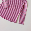 REMERA ALPISTE T.4 AÑOS M/L RAYAS GRIS FUCSIA - comprar online