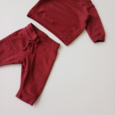 CONJUNTO H&M T. 6 MESES BORDO BUZO + PANTALON - comprar online