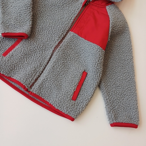 CAMPERA OLD NAVY T. 3 AÑOS POLAR GRIS ROJO - comprar online