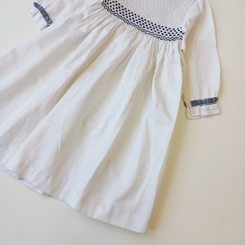 VESTIDO S/M T. 8 AÑOS BLANCO AZUL - comprar online