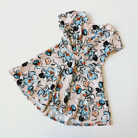 VESTIDO ZARA T. 6-7 AÑOS ROSA FLORES