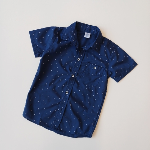 CAMISA BLUE STAR T. 6 AÑOS AZUL ANCLAS