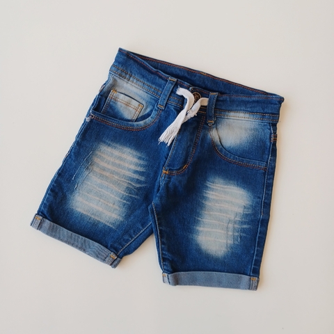 BERMUDA E& M T. 4 AÑOS AZUL JEANS DESGASTE