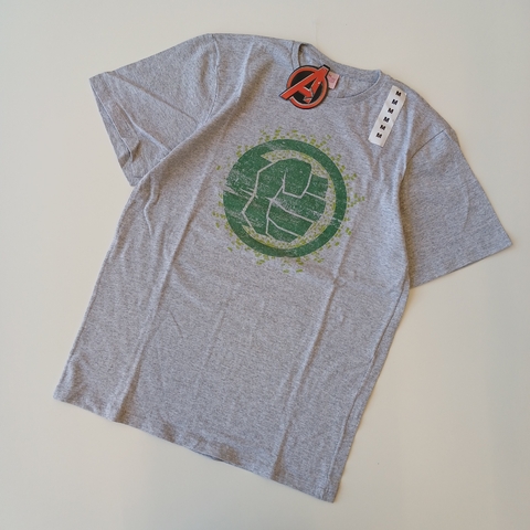 REMERA AVENGERS T. M GRIS LOGO HULK