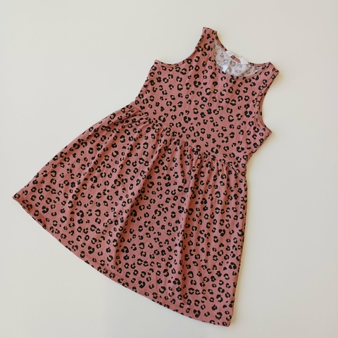 VESTIDO H&M T. 9- 10 AÑOS ANIMAL `PRINT ROSA