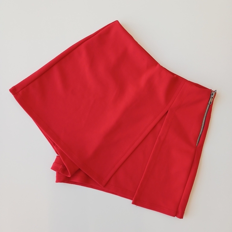 SHORT POLLERA S/M T. U ROJO CIERRE