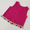 MUSCULOSA S/M T.12 AÑOS FUCSIA PUNTOS NEGROS