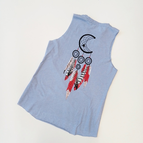 MUSCULOSA KOSIUKO T.14 AÑOS CELESTE JASPEADO *DETALLE - Eme de Mar