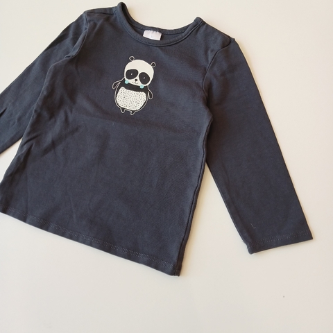 REMERA S/M T. 9 - 12 MESES GRIS M/L OSO PANDA en internet