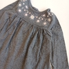 VESTIDO CARTERS T. 18 MESES GRIS FLORES BORDADAS M/L - comprar online