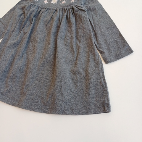 VESTIDO CARTERS T. 18 MESES GRIS FLORES BORDADAS M/L en internet