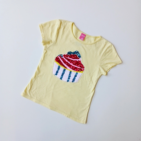 REMERA LUMITA T. 10 AÑOS AMARILLA M/C HELADO MAGICO