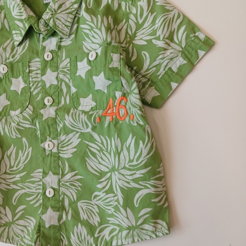 CAMISA YAMP T. 18 MESES HAWAIANA VERDE M/C - comprar online