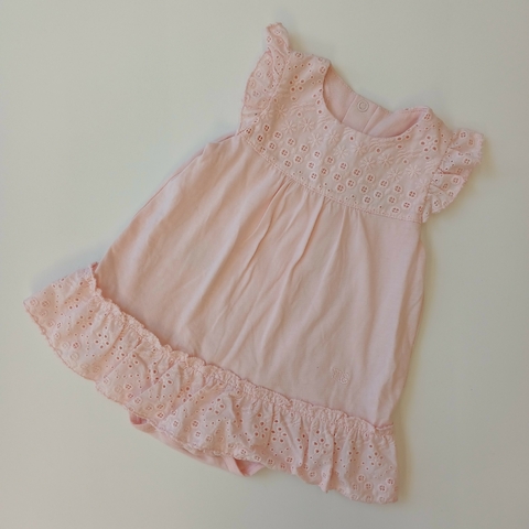 VESTIDO MAGDALENA ESPOSITO T. 6 MESES ROSA BODY PUNTILLA