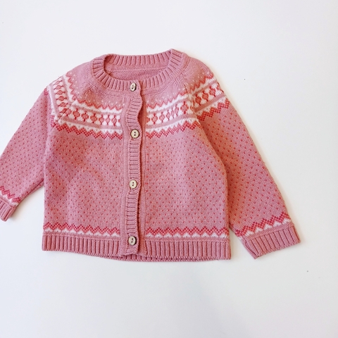 SACO S/M T.6 MESES ROSA BOTON MADERA - comprar online