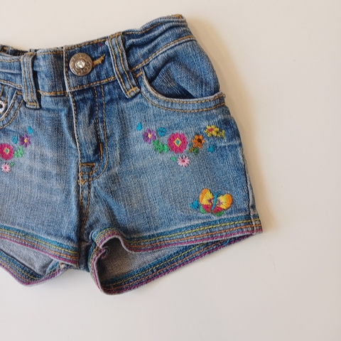 SHORT PLACE T. 6- 9 MESES JEANS FLOR BORDADA - comprar online