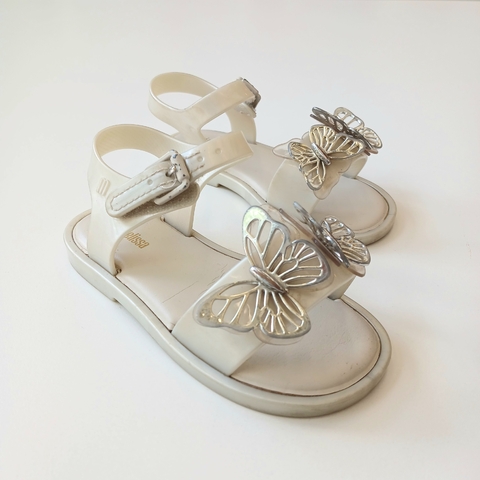 SANDALIAS MINI MELISSA N. 25-26 EU. GOMA MARIPOSA* DETALLE