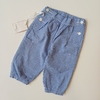 PANTALON CRAYON T. 6- 9 MESES BLANCO CUADROS AZUL NUEVO