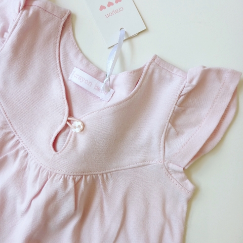 REMERA CRAYON T. 3- 6 MESES ROSA BOTON M/C NUEVO - comprar online